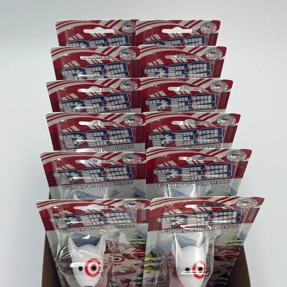 Pez Target Bullseye Dog Candy Dispenser 12 Count Display Case NEW